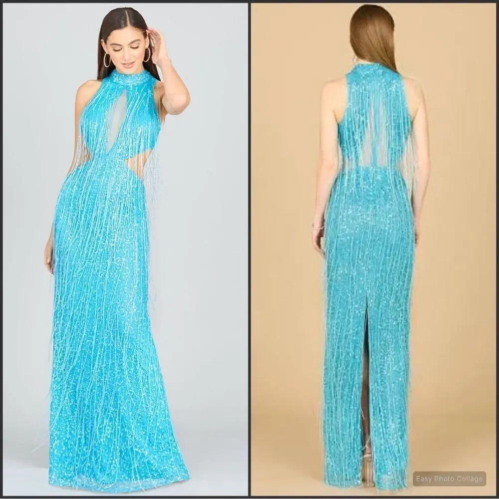 LARA Carrie Fringe Beaded dress